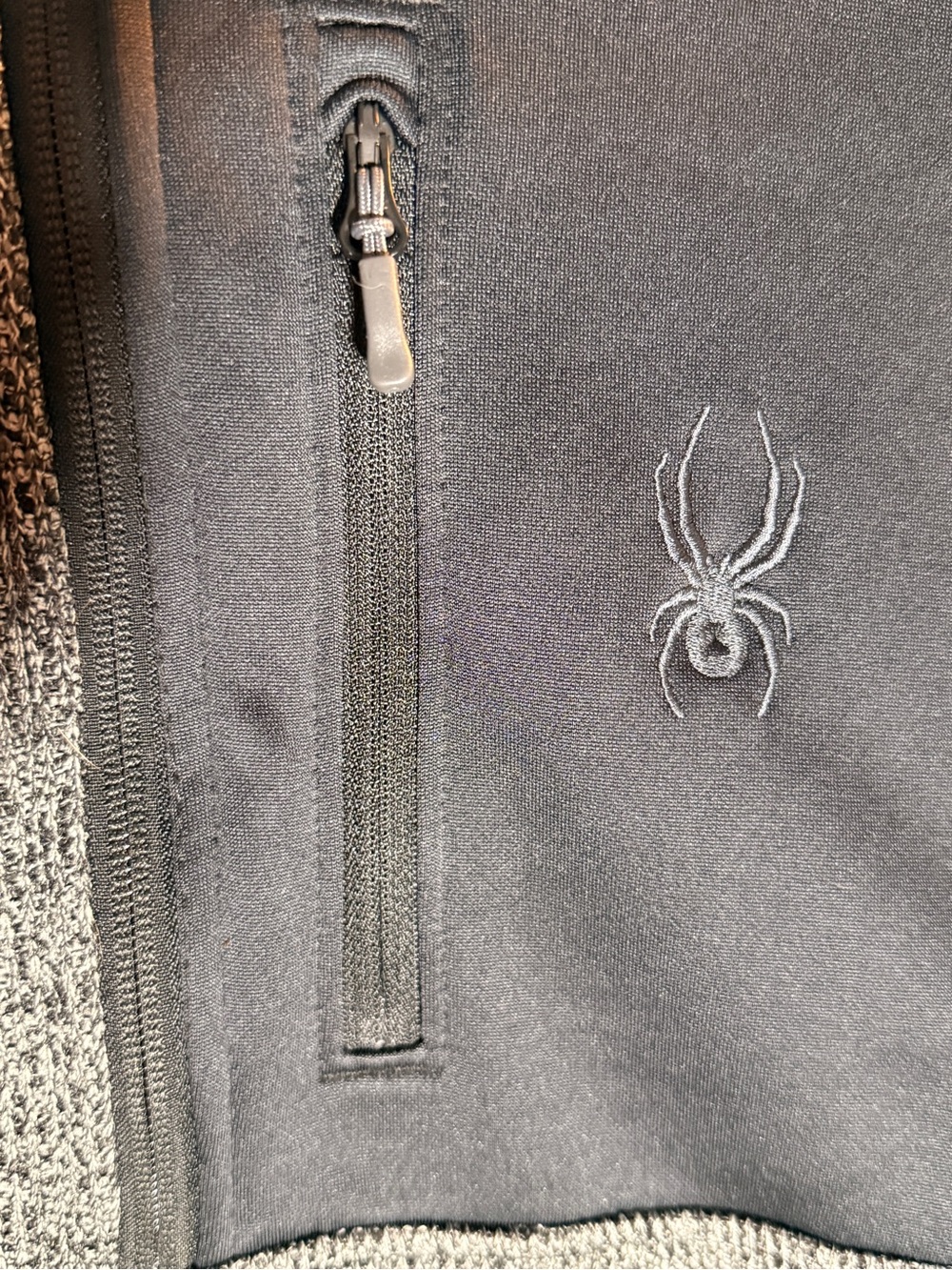 Spyder Men's Grey and Black Half-Zip Performance Pullover - Picture 2 of 7